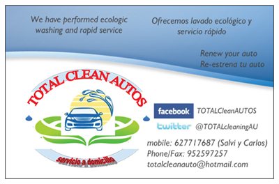 TOTAL CLEAN AUTOS. LIMPIEZA DE VEHICULOS A DOMICILIO