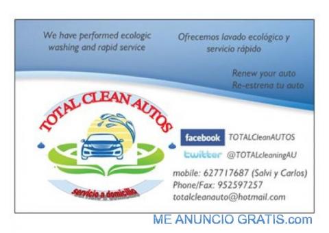 TOTAL CLEAN AUTOS. LIMPIEZA DE VEHICULOS A DOMICILIO