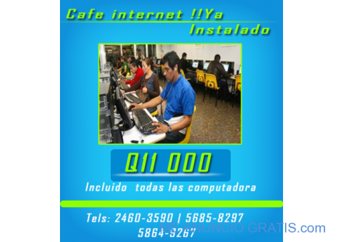 pon tu negocio, Cafe internet con instalacion incluido